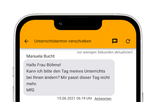 Musikschul-App Chat