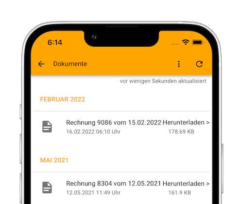 Musikschul-App Dokumente