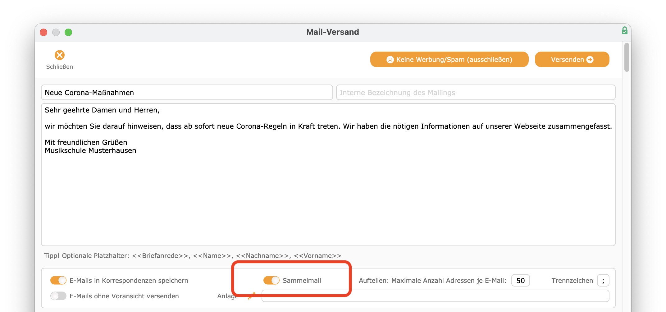 imikel_serienmail_sammelmail