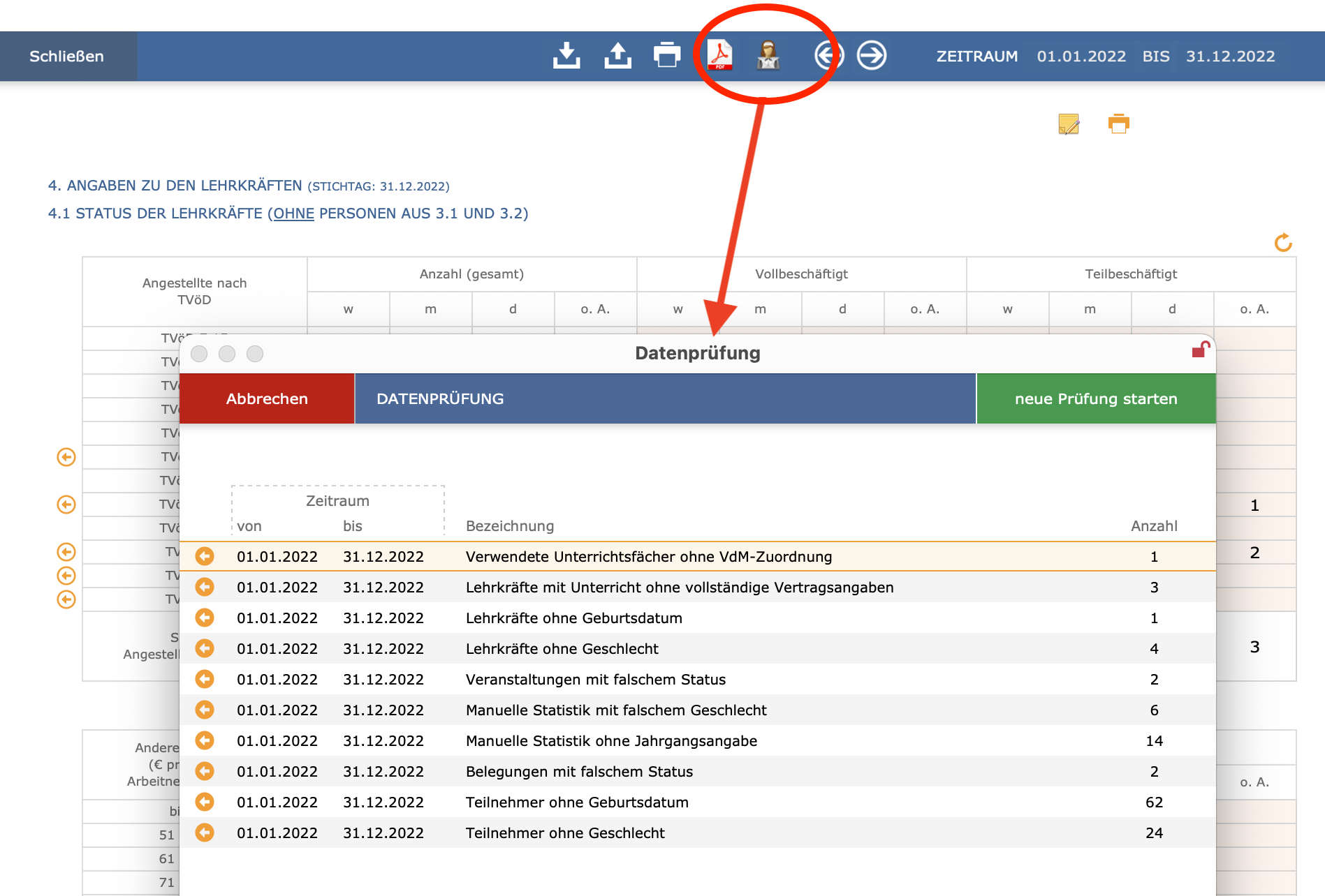 iMikel - VdM-Bericht - Datenprüfung