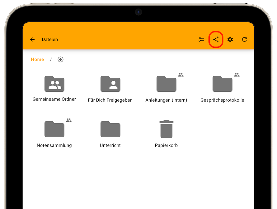 Teilungsübersicht-Symbol