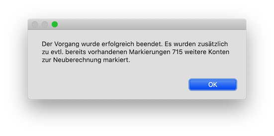 Markierung zur Neuberechnung setzen abgeschlossen
