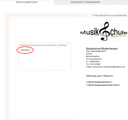 iMikel_Starfenster_Einstellungen_Mandanten_Rechnungsformular_Adresse.png