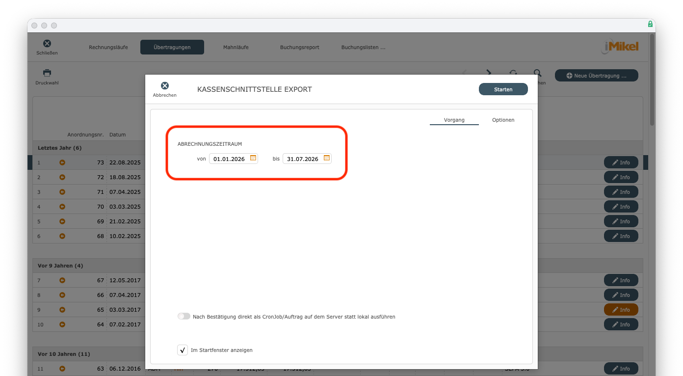 imikel_buchhaltung_uebertragungen_kassenschnittstelle_export_vorgang_zeitraum