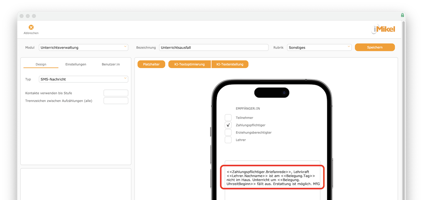 imikel_korrespondenzen_vorlagen_bearbeiten_sms_vorlage_text