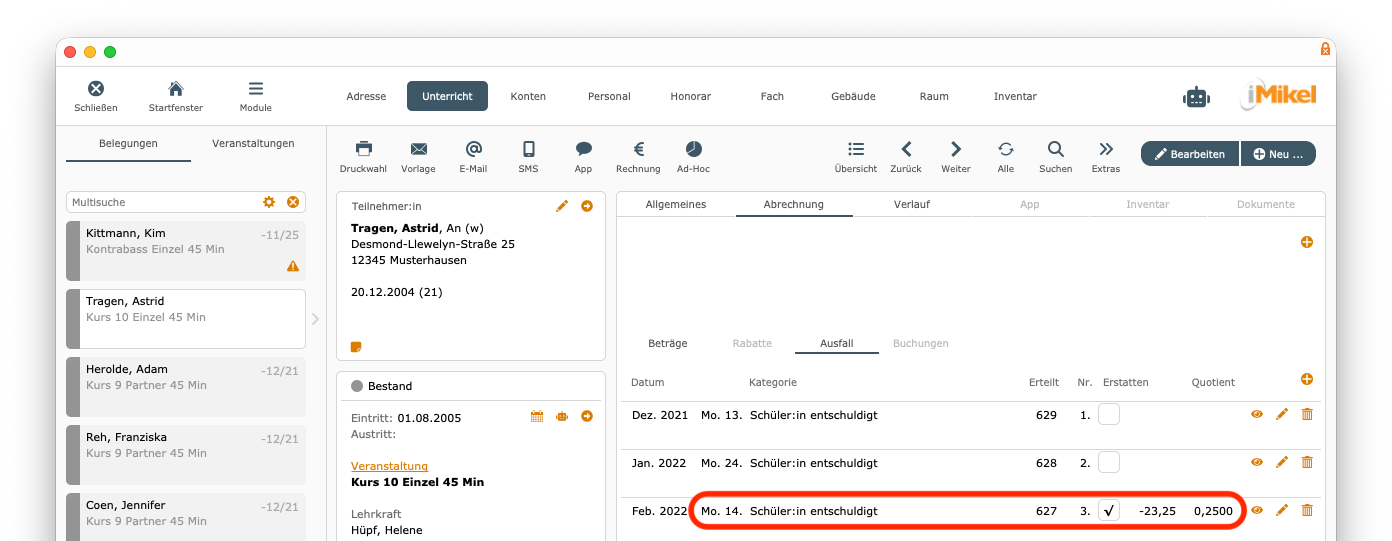 imikel_unterricht_belegungen_abrechnung_ausfall_schueler