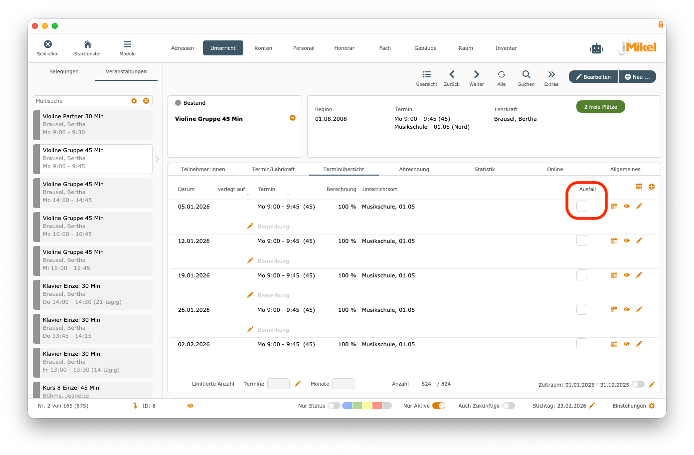 imikel_unterricht_veranstaltungen_terminuebersicht_ausfall