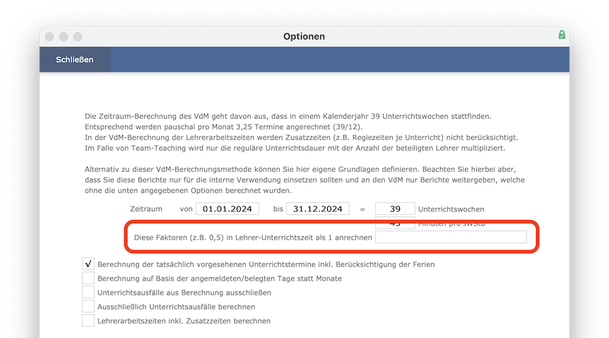 imikel_vdm_berichte_einstellungen_faktoren